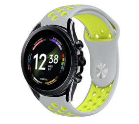 Strap-it Fossil Gen 6 44mm Sport Strap (Grey/Yellow) Strap-it Fossil Gen 6 44mm Sport Strap (Grey/Yellow)