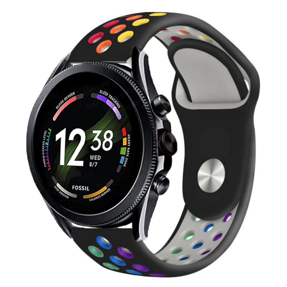 Strap-it Strap-it Fossil Gen 6 44mm Sport Strap (Black Multicoloured) Strap-it Strap-it Fossil Gen 6 44mm Sport Strap (Black Multicoloured)