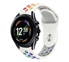 Strap-it Fossil Gen 6 44mm Sport Strap (White Multicoloured) Strap-it Fossil Gen 6 44mm Sport Strap (White Multicoloured)