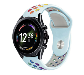 Strap-it Fossil Gen 6 44mm Sport Strap (light blue Multicoloured) Strap-it Fossil Gen 6 44mm Sport Strap (light blue Multicoloured)