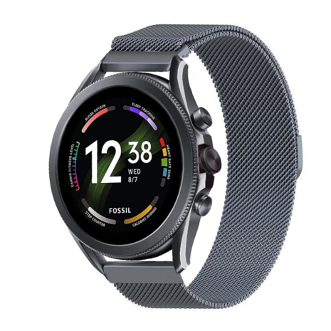 Strap-it Strap-it Fossil Gen 6 44mm Milanese Strap (Space Grey) Strap-it Strap-it Fossil Gen 6 44mm Milanese Strap (Space Grey)