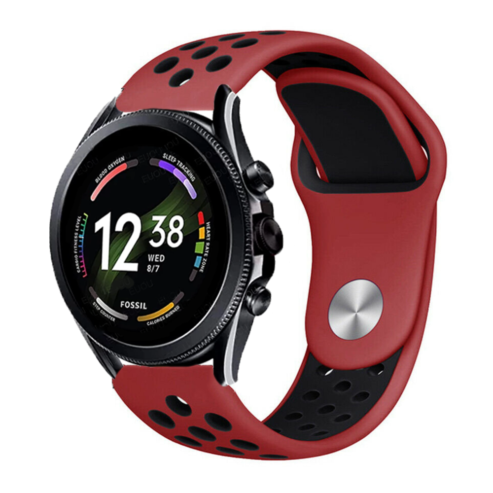 Strap-it Strap-it Fossil Gen 6 44mm Sport Strap (Red/Black) Strap-it Strap-it Fossil Gen 6 44mm Sport Strap (Red/Black)