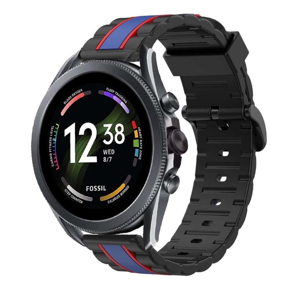 Strap-it Strap-it Fossil Gen 6 44mm Special Edition Strap (Black/Blue) Strap-it Strap-it Fossil Gen 6 44mm Special Edition Strap (Black/Blue)