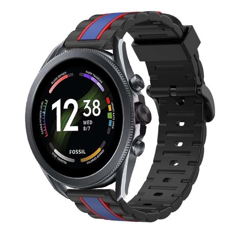 Strap-it Strap-it Fossil Gen 6 44mm Special Edition Strap (Black/Blue) Strap-it Strap-it Fossil Gen 6 44mm Special Edition Strap (Black/Blue)