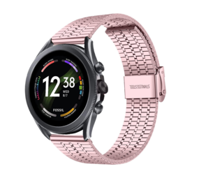 Strap-it Fossil Gen 6 44mm Fine Steel Strap (Pink) Strap-it Fossil Gen 6 44mm Fine Steel Strap (Pink)