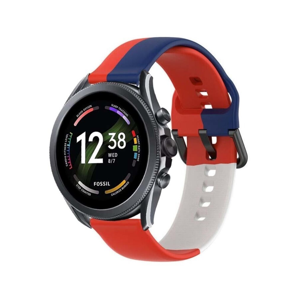 Strap-it Strap-it Fossil Gen 6 44mm Sport Strap (Red-White-Blue) Strap-it Strap-it Fossil Gen 6 44mm Sport Strap (Red-White-Blue)