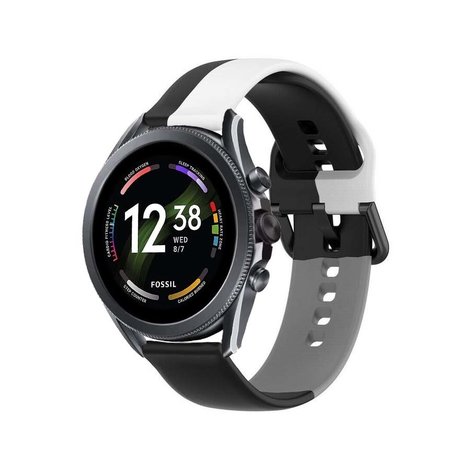 Strap-it Strap-it Fossil Gen 6 44mm Sport Strap (Black-White-Grey) Strap-it Strap-it Fossil Gen 6 44mm Sport Strap (Black-White-Grey)