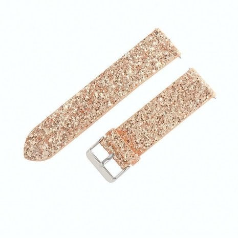 Fossil Gen 6 44mm Leather Strap With Glitter - Gold - Unisex