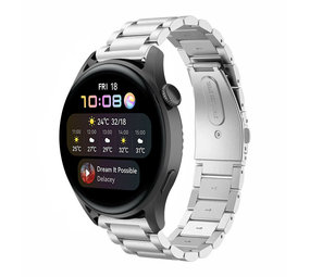 Strap-it Huawei Watch 3/3 Pro Steel Strap (Silver) Strap-it Huawei Watch 3/3 Pro Steel Strap (Silver)