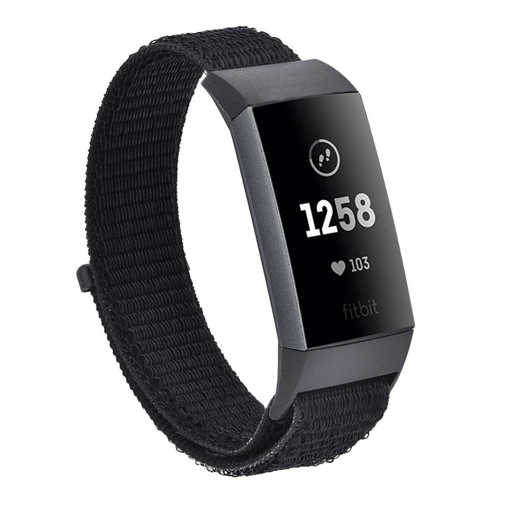 Strap-it Strap-it Fitbit Charge 4 Nylon Strap (Black) Strap-it Strap-it Fitbit Charge 4 Nylon Strap (Black)