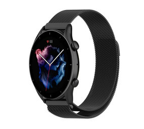 Strap-it Amazfit GTR 3 (Pro) Milanese Strap (Black) Strap-it Amazfit GTR 3 (Pro) Milanese Strap (Black)