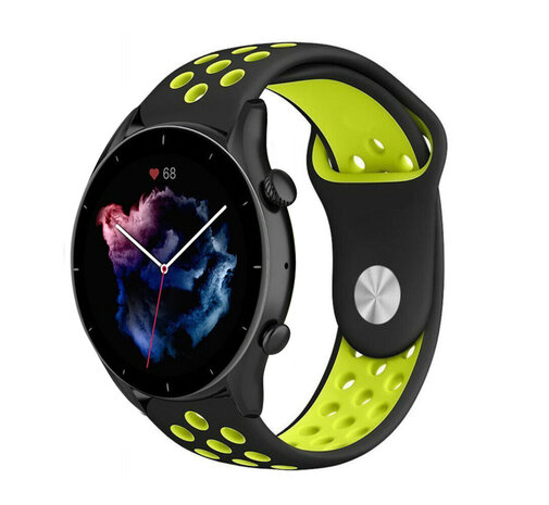 Strap-it Strap-it Amazfit GTR 3 (Pro) Sport Strap (Black/Yellow) Strap-it Strap-it Amazfit GTR 3 (Pro) Sport Strap (Black/Yellow)