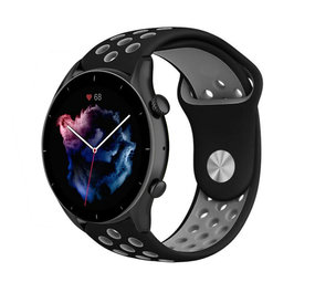 Strap-it Amazfit GTR 3 (Pro) Sport Strap (Black/Grey) Strap-it Amazfit GTR 3 (Pro) Sport Strap (Black/Grey)