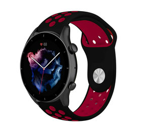 Strap-it Amazfit GTR 3 (Pro) Sport Strap (Black/Red) Strap-it Amazfit GTR 3 (Pro) Sport Strap (Black/Red)