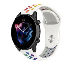 Strap-it Amazfit GTR 3 (Pro) Sport Strap (White Colourful) Strap-it Amazfit GTR 3 (Pro) Sport Strap (White Colourful)