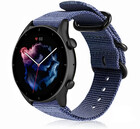 Strap-it Strap-it Amazfit GTR 3 (Pro) Nylon Strap with Buckle (Blue)