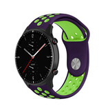 Strap-it Amazfit GTR 2 Sport Strap (Purple/Green) Strap-it Amazfit GTR 2 Sport Strap (Purple/Green)