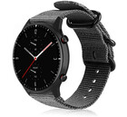 Strap-it Strap-it Amazfit GTR 2 Nylon Strap with Buckle (Black)