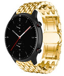 Strap-it Strap-it Amazfit GTR 2 Steel Dragon Strap (Gold)