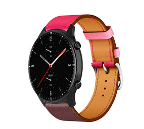 Strap-it Amazfit GTR 2 Leather Strap (Pink/Red Brown) Strap-it Amazfit GTR 2 Leather Strap (Pink/Red Brown)