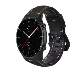 Strap-it Amazfit GTR 2 Leather Strap (Black) Strap-it Amazfit GTR 2 Leather Strap (Black)