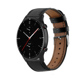Strap-it Amazfit GTR 2 Leather Strap (tight Black) Strap-it Amazfit GTR 2 Leather Strap (tight Black)