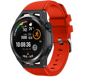Strap-it Huawei Watch GT Runner Silicone Strap with Buckle (Red)