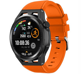 Strap-it Huawei Watch GT Runner Silicone Strap with Buckle (Orange)