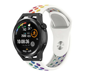 Strap-it Huawei Watch GT Runner Sport Strap (White/Rainbow) Strap-it Huawei Watch GT Runner Sport Strap (White/Rainbow)