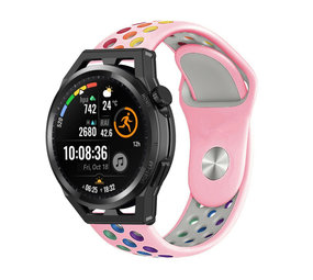 Strap-it Huawei Watch GT Runner Sport Strap (Pink/Rainbow) Strap-it Huawei Watch GT Runner Sport Strap (Pink/Rainbow)