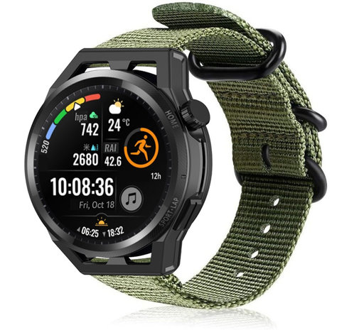 Strap-it Strap-it Huawei Watch GT Runner Nylon Strap with Buckle (Green) Strap-it Strap-it Huawei Watch GT Runner Nylon Strap with Buckle (Green)