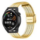 Strap-it Strap-it Huawei Watch GT Runner Fine Steel Strap (Gold)