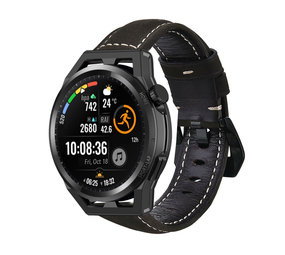 Strap-it Huawei Watch GT Runner Leather Strap (Black) Strap-it Huawei Watch GT Runner Leather Strap (Black)