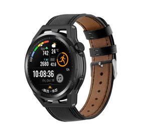 Strap-it Huawei Watch GT Runner Modern Leather Strap (Black) Strap-it Huawei Watch GT Runner Modern Leather Strap (Black)