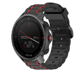 Strap-it Polar Grit X Pro Silicone Strap Tough (Black/Red)