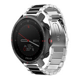 Strap-it Polar Grit X Pro Steel Strap (Silver/Black) Strap-it Polar Grit X Pro Steel Strap (Silver/Black)