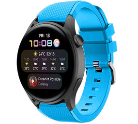 Strap-it Huawei Watch 3 (Pro) Silicone Strap with Buckle (Light Blue)