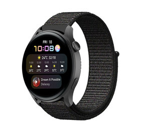 Strap-it Huawei Watch 3 (Pro) Nylon Strap (Black) Strap-it Huawei Watch 3 (Pro) Nylon Strap (Black)