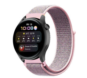 Strap-it Huawei Watch 3 (Pro) Nylon Strap (Pink Sand) Strap-it Huawei Watch 3 (Pro) Nylon Strap (Pink Sand)