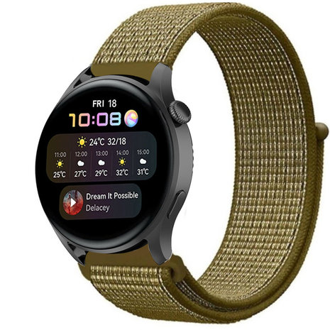 Strap-it Strap-it Huawei Watch 3 (Pro) Nylon Strap (Olive) Strap-it Strap-it Huawei Watch 3 (Pro) Nylon Strap (Olive)