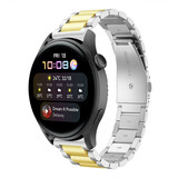 Strap-it Huawei Watch 3 (Pro) Steel Strap (Silver/Gold)