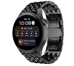 Strap-it Huawei Watch 3 (Pro) Steel Dragon Strap (Black) Strap-it Huawei Watch 3 (Pro) Steel Dragon Strap (Black)