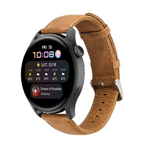 Strap-it Strap-it Huawei Watch 3 (Pro) Leather Strap (Brown) Strap-it Strap-it Huawei Watch 3 (Pro) Leather Strap (Brown)