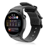 Strap-it Huawei Watch 3 (Pro) Nylon Strap with Buckle (Black)