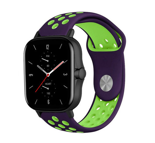 Strap-it Strap-it Amazfit GTS 2 Sport Strap (Purple/Green) Strap-it Strap-it Amazfit GTS 2 Sport Strap (Purple/Green)