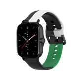 Strap-it Amazfit GTS 2 Sport Strap (Black-White-Green) Strap-it Amazfit GTS 2 Sport Strap (Black-White-Green)