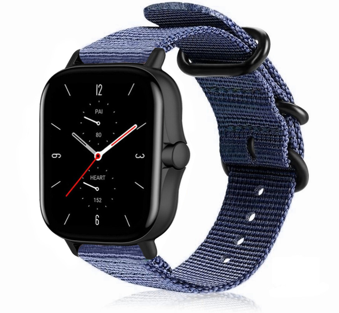 Strap-it Strap-it Amazfit GTS 2 Nylon Strap with Buckle (Blue) Strap-it Strap-it Amazfit GTS 2 Nylon Strap with Buckle (Blue)