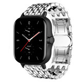 Strap-it Amazfit GTS 2 Steel Dragon Strap (Silver) Strap-it Amazfit GTS 2 Steel Dragon Strap (Silver)