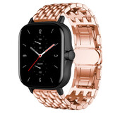 Strap-it Amazfit GTS 2 Steel Dragon Strap (Rose Gold) Strap-it Amazfit GTS 2 Steel Dragon Strap (Rose Gold)