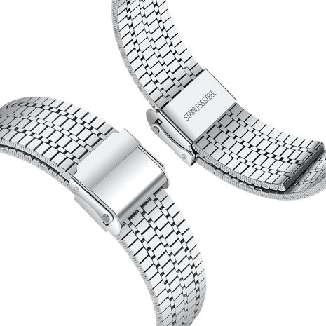 Strap-it Strap-it Amazfit GTS 2 Fine Steel Strap (Silver) Strap-it Strap-it Amazfit GTS 2 Fine Steel Strap (Silver)